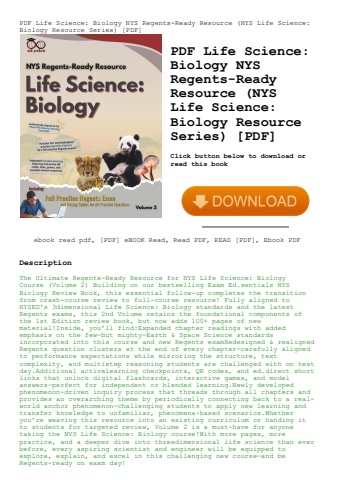 pdf life science biology nys regents-ready resource (nys life science biology resource series) [pdf]