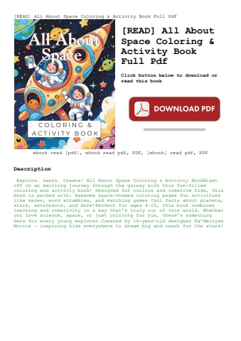 [read] all about space coloring & activity book full pdf