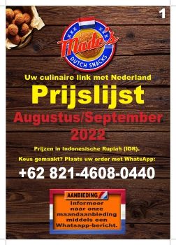 Prijslijst Aug/Sept 2022 Mades Dutch Snacks