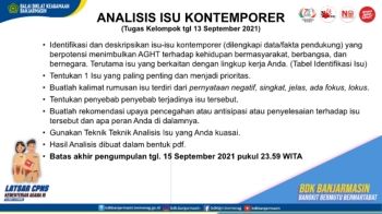ANALISIS ISU KONTEMPORER (Tugas Kelompok tgl 13 September 2021)