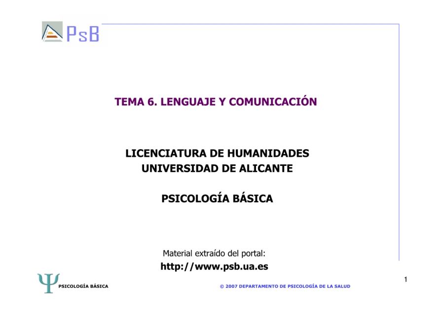 TEMA 6.LENGUAJE Y COMUNICACIÓN