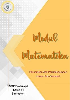 eMod PerPeLin SaBel (E-Modul Persamaan dan Pertidaksamaan Linear Satu Variabel)