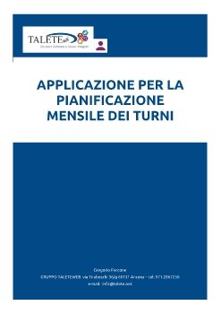 Applicazione per la pianificazione mensile dei turni