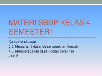 MATERI SBDP KELAS 4 SEMESTER1