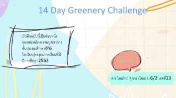 ไทย 13 6-2 14 Day greenery challenge