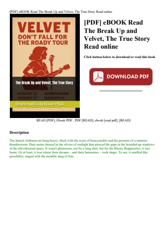 [pdf] ebook read the break up and velvet  the true story read online