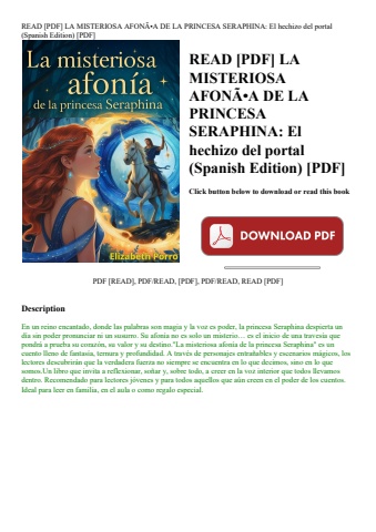 read [pdf] la misteriosa afonãƒâa de la princesa seraphina el hechizo del portal (spanish edition)