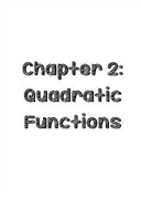 Chapter 3  Functions and Graphs