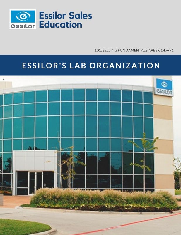 101: Essilor Lab Organization 