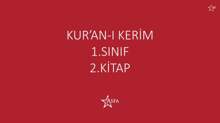 Kur'an-ı Kerim 1. sınıf 2.kitap