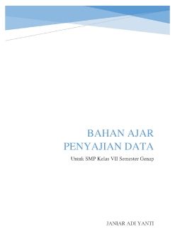 Bahan ajar
PENYAJIAN DATA_Janiar Adi Yanti