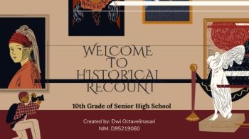 Colorful Vintage Museum Exhibit Painting Illustration History Class Education Presentation