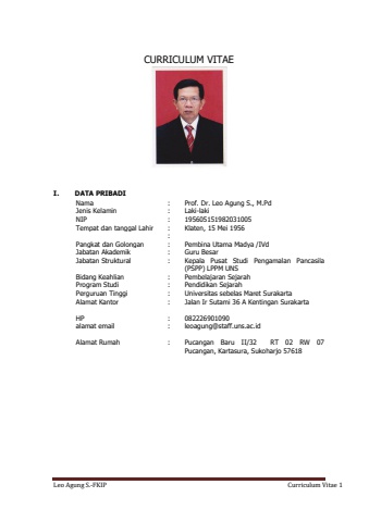 CV Leo Agung   September 2023