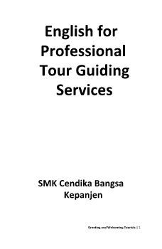 MATERI ENGLISH FOR TOUR GUIDE