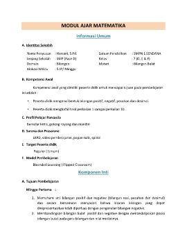 Modul Ajar Matematika