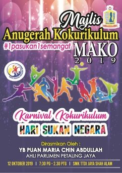 BUKU PROGRAM MAJLIS ANUGERAH KECEMERLANGAN KOKURIKULUM (MAKO) 2019