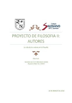 Proyecto de Filosofia II: Autores