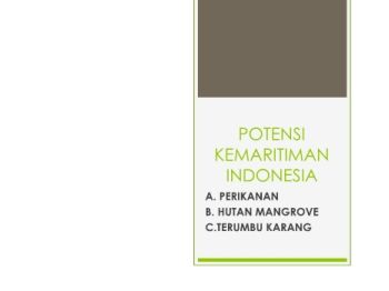 POTENSI KEMARITIMAN INDONESIA