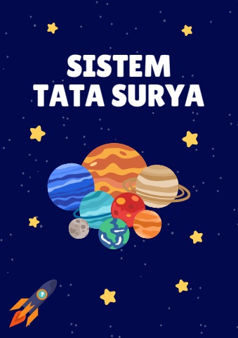 Sistem Tata Surya Poster Biru Ilustratif