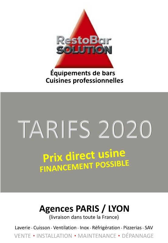 TARIFS RESTOBAR 2020