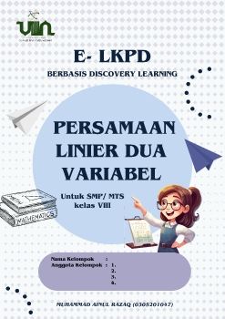 E- LKPD BERBASIS DISCOVERY LEARNING MATERI SPLDV