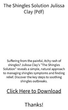 PDF eBook Download - The Shingles Solution by Julissa Clay (Free Preview Available)???