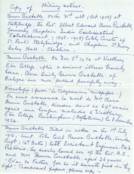 Obits various