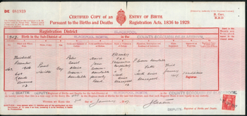 PAUL B-C BIRTH CERT