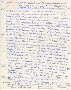Archibald Constable Notes