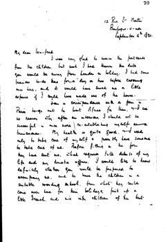 Wilfred to Sandy Winifred Sept 1931