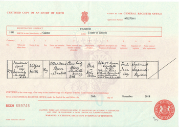 WILFRED B-C NEW DEATH CERT 