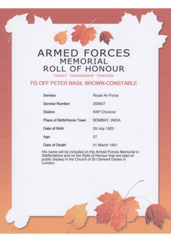 Wall of Honour Cert