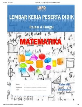 LKPD RELASI FUNGSI KELAS VIII SEMESTER 1