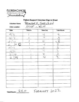 FCSF PSV SIGN IN SHEETS - 2022 02 FEBRUARY