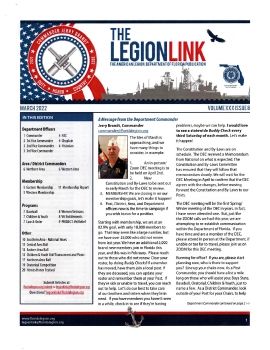 THE LEGION LINK MARCH 2022  VOLUME XXX ISSUE 8