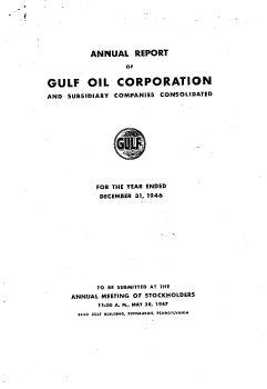 GULF OIL CORPORATION ANNUAL REPORT DECEMBER 31, 1946