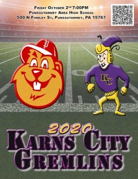 10-02-2020 Karns City Gremlins vs. Punxsutawney Program