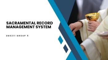 SACRAMENTAL RECORD MANAGEMENT SYSTEM