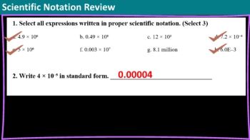 Unit 2 - Scientific Notation Review