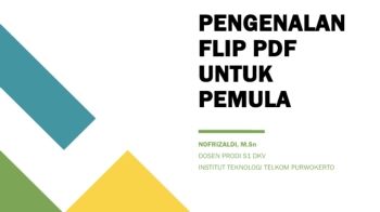 PENGENALAN FLIP PDF UNTUK PEMULA