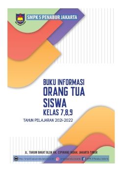 Buku Informasi Orang Tua Siswa Kelas 7, 8 dan 9 Tahun Pelajaran 2021-2022