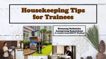 Housekeeping tips for trainees