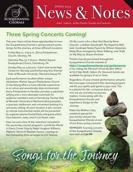 Susquehanna Chorale - Spring 2023 Newsletter