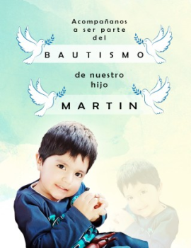 invitacion bautizo martin