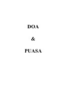 Doa dan Puasa PMC 2016