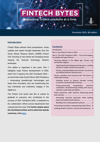 SARB fintech bytes november 2025 8th ed_for publication
