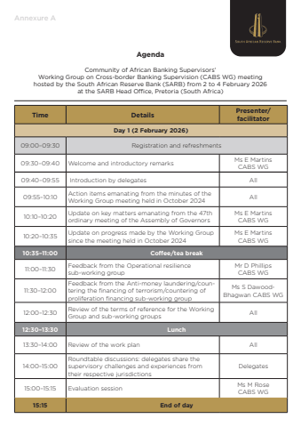 Annexure a - cabs working group meeting agenda - 2 to 4 february 2026_final