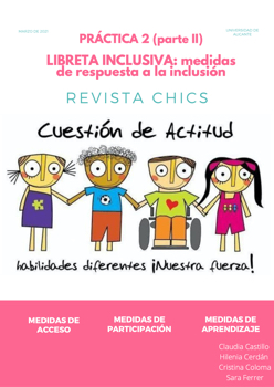 PRÁCTICA 2 (parte II) LIBRETA INCLUSIVA: medidas de respuesta a la inclusión