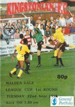 Kingstonian vs Malden Vale '92