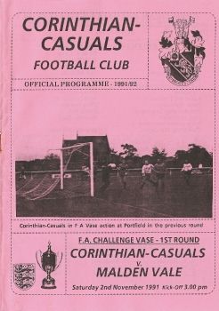 Corinthian Casuals v Malden Vale 02.11.91